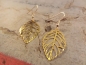 Preview: Blatt Ohrringe goldfarben Laub Baum leaf forrest